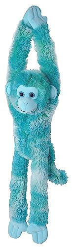 WILD REPUBLIC Hanging Monkey Vibes Blau, Hängender AFFE, Kuscheltier-AFFE als Geschenk für Kinder, Ökologisches Kuscheltier aus Plüsch, Füllung aus recycelten Wasserflaschen, 56 cm