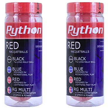 Python Schlägerbälle mit 3 Bällen, Rot