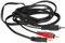 PremiumCord Cable Jack a RCA Y 2m, Jack 2.5mm a 2X RCA, Macho a Macho, Jack a RCA, Audio Estéreo, para Cámara Digital, TV, Celulares, MP3, HiFi, Color Negro