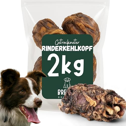 Teste secche per cani, 2 kg, di produzione tedesca, articolo da masticare per grandi e piccini