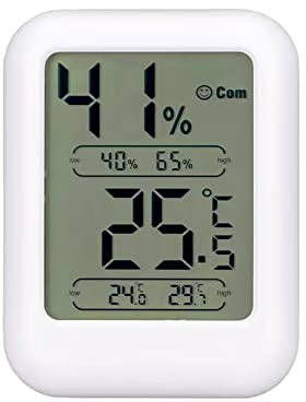 Digital Room Thermometer Indoor Thermometer Hygrometer Temperature Humidity Meter Digital Thermometer Hygrometer Mini Temperature Monitor Humidity Meter with Max MIN