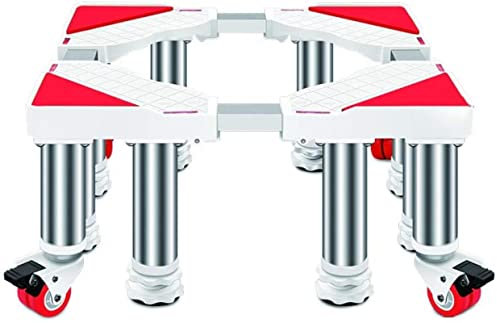 YHJZSM Soporte para Lavadora Base Rodillos para electrodomésticos Servicio Pesado 45-65 cm Soporte Ajustable de Gran Capacidad de Carga Soporte Universal A Soporte para Secadora y refrige