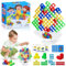 JOKSNK 64Pcs Tetra Tower Balance Game, Tower Balance Building Toy, Swing Stack High Child Balance Toy, Balancing Stacking Toys, Montessori Puzzle Assembly Bricks Gift for Kids Adults