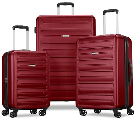 American Tourister Westridge - Maleta rígida con Ruedas giratorias, Rojo (Holly Red), 3PC Set (CO/M/L)