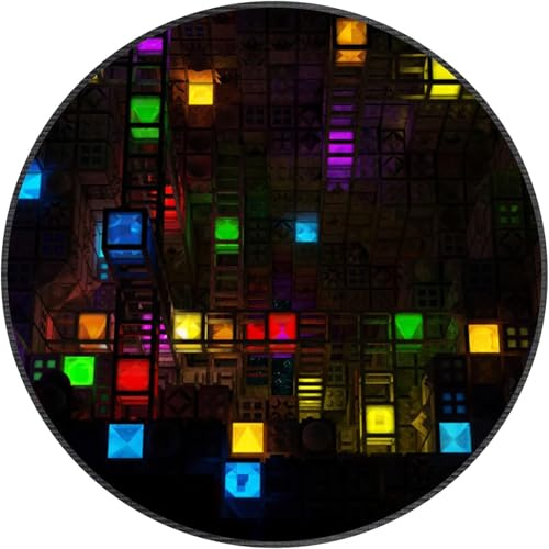LUJKYT Drum Rug Drum Mat Non-Slip Round Drum Mat Soundproof Mat for Carpet Electronic Drums Bass Drum Drums Snare Drums Musical Instruments Floor Mat-M||100CM