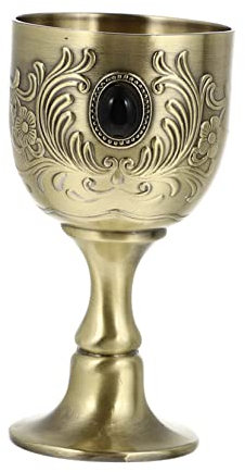 Cabilock Mini Copa De Vino Tinto De Metal Vintage Única Cáliz Elegante De Diseño Europeo