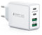 Chargeur USB C, 40W 4 Port Prise Chargeur Rapide USB C, Multiple Secteur Double PD+QC 3.1A Type C Adaptateur pour iPhone 16 15 14 13 12 11 Pro Max X XS XR 8 7 6S Plus Mini SE, iPad, Samsung Galaxy