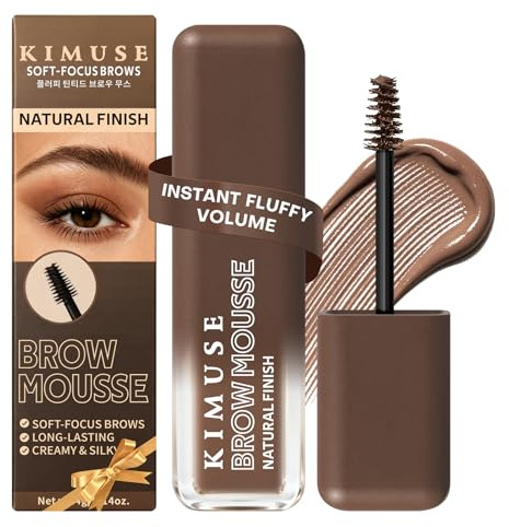 KIMUSE Fluffy Brow Mousse Gel Colorante per Sopracciglia Volumizzante, Schiuma per Sopracciglia Waterproof a Lunga Tenuta, Tinta Sopracciglia Facile da Usare per Sopracciglia dall'Aspetto Naturale
