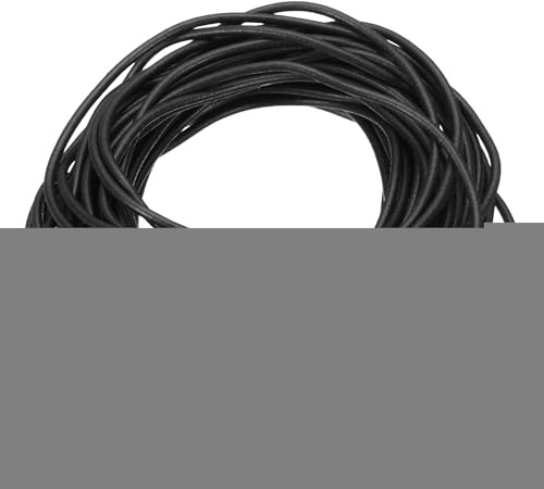 PATIKIL Silicone Foam Seal Strip 1.8mm Dia 7.5 M(24.6 Ft) Long, Round High Density Solid Sponge Rubber Weather Seal Strip for DIY Warehouse Concrete Joints Wall Cracks, Black