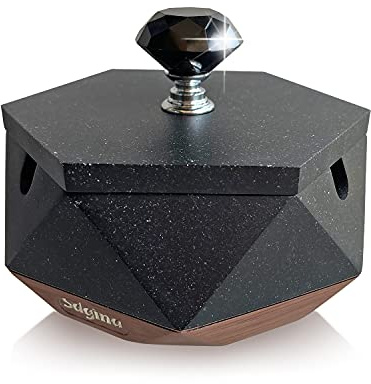 Ashtray for Outside Patio, Black Ash Tray with Lid and Removable Liner, Perfect Outdoor Ashtray for Cigarette Smokers, Cool Outdoor Ashtrays for Patio Waterproof/Windproof