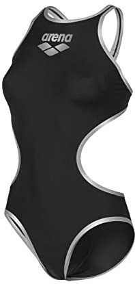 arena One Big Logo Maillot de Bain Une Pièce Femme, Séchage Rapide, Maillot de Bain Sportif en Tissu MaxLife Eco avec Résistance Maximale au Chlore et Protection UV UPF 50+