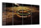DEQORI Glasbilder Echtglas | Motiv Der eine Ring (HdR) | horizontal 4-teilig 120x60 cm | große XXL Deko | Wandbilder für Wohnzimmer, Schlafzimmer, Flur & Küche | moderne Wanddeko