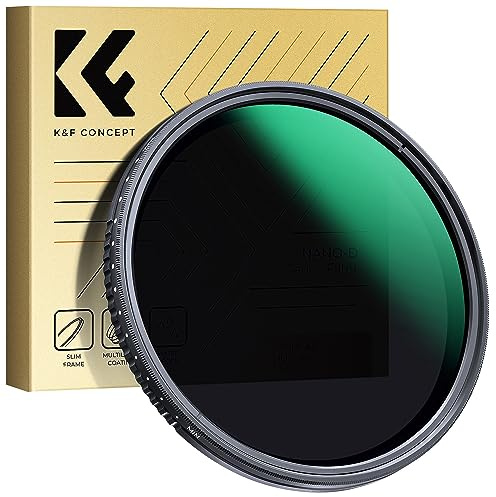 K&F CONCEPT 55mm Variable ND2-400(1-9 Stops) Waterproof ND Lens Filter