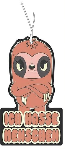 2x Duftbaum mit ich hasse Menschen Motiv, Auto lustig Duftspender, Duftbaum Auto tuning, Lufterfrischer, Duftanhänger Set Auto