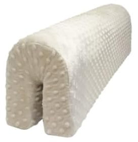 Need Sleep Bettumrandung Babybett Bettkantenschutz Kinderbett Kissen für bettumrandung Rausfallschutz umrandung Babybett für Jungen und Mädchen Minky (Weiß, 90 cm)