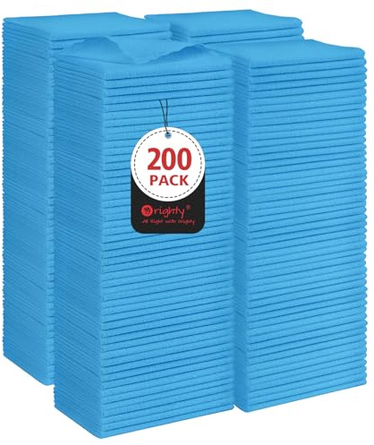 Orighty Shop Towels - Paquete de 200 Trapos de Limpieza Reutilizables, Trapos de Limpieza de Microfibra para automóviles, paños de Limpieza Multiusos para automoción, mecánico, Cocina, Toallas sin