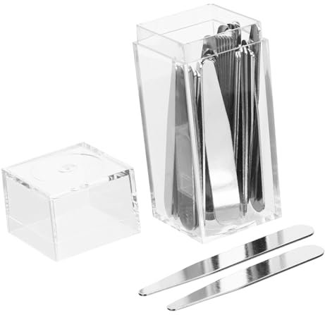 JEWEDECO 40stücke Wiederverwendbare Hemdkragenstäbchen Für Herrenhemden Kragenstützen Für Hemdkragen Wiederverwendbare Kragenstäbchen Für Oberhemden