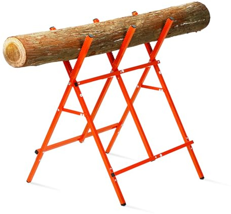 YARDMARIS Sägebock,klappbar Holzsägebock für Kettensäge & Handsäge,Stahl Sägepferd Ständer, Holzsägearbeiten Schneiden von Blockholzständer,Tragfähigkeit 150KG