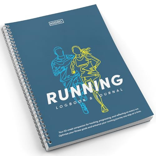 Running Journal & log book, Daily Fitness Journal for wellness and reflection. Track Progress, Reflect, and Stay Motivated. Undated, 52-Weeks. (Navy)