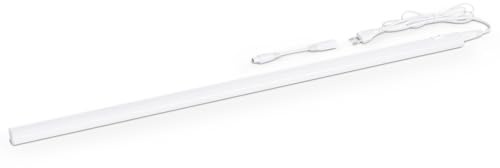 SEBSON Luz LED Cocina Bajo Mueble 60cm con Enchufe e Interruptor - 9W, 1400lm, Blanco Neutro - Barra LED 230V, Luz Armario 570x30x22mm