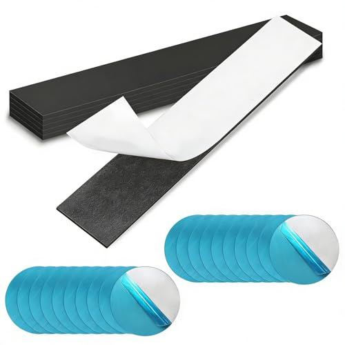 Magnete Adesivo, 10 Pezzi Calamite Adesive e 20 Piastre Metalliche, Magnete Potente Forte Supporto Adesivo, Calamite Flessibili con Adesivo Forte per Zanzariere, Organizzazione Casa e Fai da Te