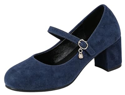 Chaussures traditionnelles pour femme - Escarpins Mary Jane - Chaussures basses - Largeur H - Chaussures de mariée - Pieds larges - Talons hauts - Élégantes - Escarpins compensés - Talons blocs