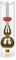 Christbaumspitze aus Glas - 1 Stück - Inkagold matt (Gold) 28 cm