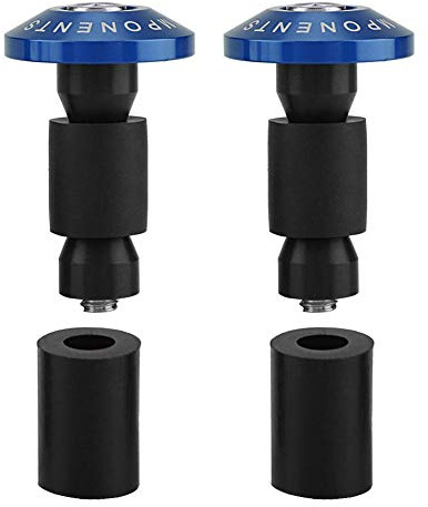 Extremos del Manillar de la Motocicleta Tapones - Vobor 2 Piezas 22 mm 7/8 Pulgadas Moto Equilibrado Enchufe Deslizante Manubrio Extremo de la empuñadura para Racing A-T-V Offroad(Azul)