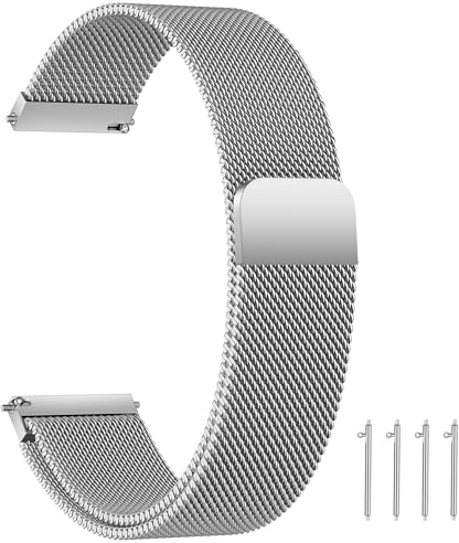 LYYLTX Cinturino per Orologio Maglia Cinturino Metallo In Acciaio Inossidabile Maglia Bracciale Sgancio Rapido Regolabili Cinturini Per Uomo Donna 14mm 16mm 18mm 20mm 22mm