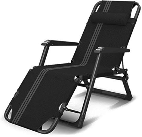 Gartenmöbel-Sets, Sonnenliege, klappbarer Lounge-Stuhl, Sonnenbaden, Camping, Gartenstühle, klappbar, Schwerkraft-Liegestuhl, Liegestuhl, verstellbar, wasserdicht, Chaiselongues, Metall, für Büro im