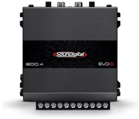 SounDigital 800.4 Evo6 Class D 4 canales 4 ohmios módulo amplificador – Canal 2 Ohm puente 4 ohmios – SD 800 W Rms 4c Power Auto Sound Auto Camión Pickup SUV 800 Wrms 800.4-4 Sd800.4 Evo 6