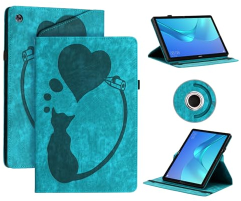 AsWant Hülle für Huawei MediaPad M5 /M5 Pro 10.8 Zoll 2018 Tablette- Schutzhülle Ultradünne mit Portemonnaie und Standfunktion Kompatibel mit Mediapad M5 10/ M5 10 Pro Hülle (Blau)