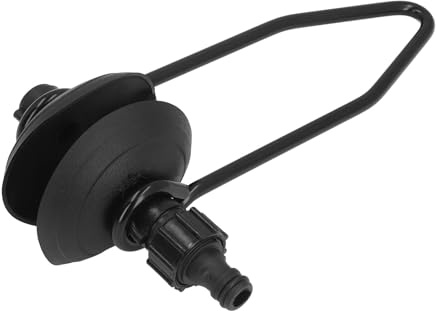 Walfront Adaptador de Manguera Suave de Conexión Rápida Desmontable de 16mm, Enjuague de Motor de Disco de Goma Negro Redondo con Ajuste de Motor Inactivo