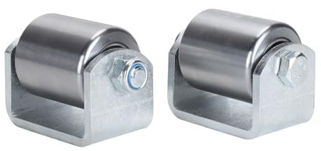 Rodillos de remolque de acero y ruedas de defensa para autocaravanas - Soldadura pesada 2pc sobre protección del chasis, 2 rodillos para remolques bajos
