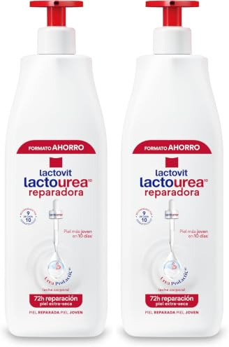 Lactovit - Leche Corporal Reparadora Lactourea con Protein Calcium de Absorción Inmediata, 48 Horas de Nutrición y Reparación, Apta para Pieles Secas y Extra Secas - 800 ml (Paquete de 2)
