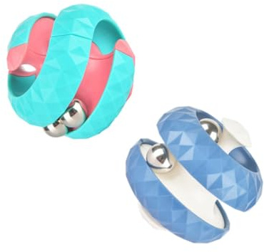 POPETPOP 2 Pièces Cube de Doigt Anti-Stress Jeu Portable de Manipulation Créatif pour Garçon Fille et Adultes Réducteur de Tension et Décompression Couleur Aléatoire