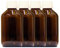 Lot de 4 bouteilles en verre marron de 500 ml avec bouchon PP28st