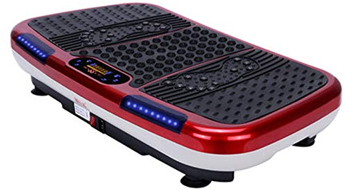 Placa vibratoria VP250 en elegante diseño curvo delgado | Quema de grasa y desarrollo muscular | Con masaje de terapia magnética con bandas de resistencia Bluetooth (Tamaño: 78 * 43 * 14 cm,