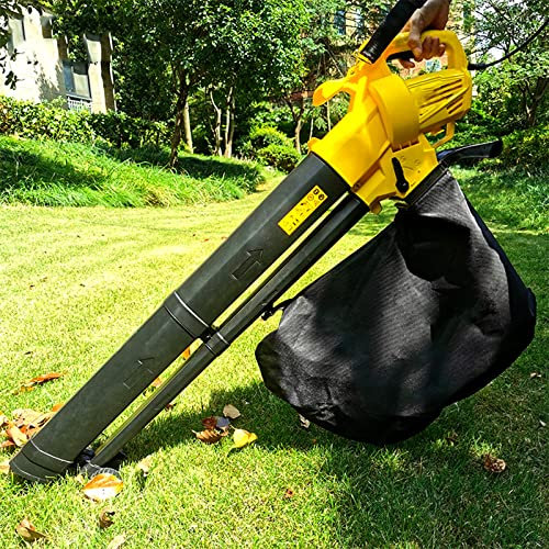 ALSUP Aspirador y triturador de Hojas eléctrico de 3000W, 3 en 1, Velocidad Variable, con Bolsa de Recogida de Gran Capacidad de 35L,10m