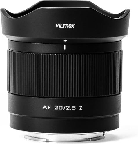 VILTROX 20MM F2.8, Objectif AF Plein Format 20MM F/2.8 Z-Mount pour Nikon Z Mount,Objectif Grand Angle Prime pour Nikon Z Mount Z5 Z50 Z6 Z6II Z7 ZFC Z30 Z9 Z8 ZF Z6III