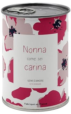 Kit di Coltivazione di Fiori da Regalare con Messaggio - Regalo per Nonna e Festa della Nonna Regalo Originale Amici Famiglia Feste - Facilissimo da Usare - 100% Realizzato in Europa (Nonna)