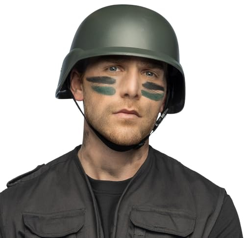 Boland - Helm Army, Casque militaire, Couvre-chef pour déguisement, Accessoires pour déguisements de carnaval, Carnaval, Fête à thème
