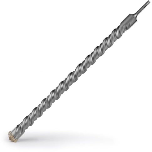 LALAGO 40x600mm Broca SDS Plus, Broca de Mampostería para Hormigón Armado con 4 Filos de Metal Duro y Doble Hélice de Cuatro, Broca de Percusión para Martillo Cabeza para Muros de Ladrillo de Piedra
