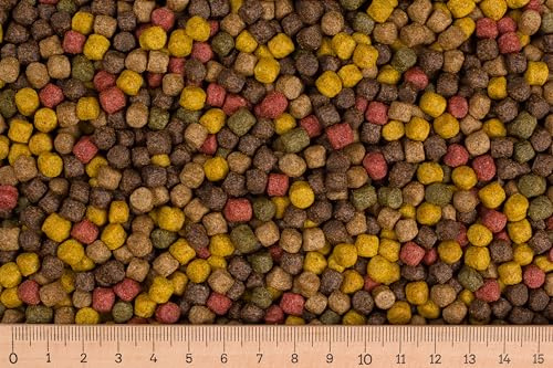 (Grundpreis 3,06 Euro/kg) - 15 kg Premium Koifutter Japan - Sommer Mix 6,0 mm - schwimmend - Koipellets - 6 Farben