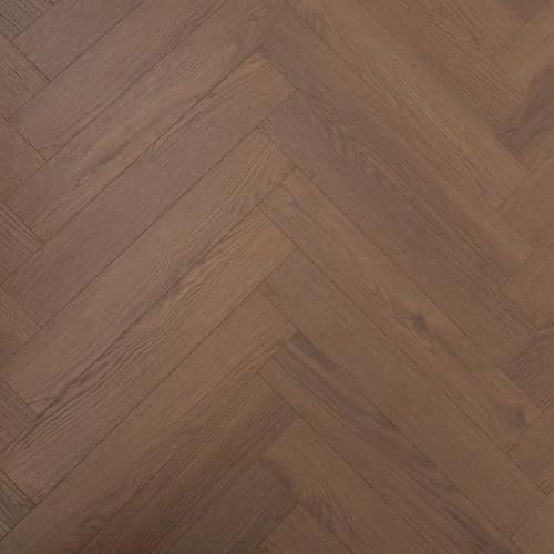 Laminate Flooring Durable 8mm Thick Herringbone – Modern Wood Effects, Easy Click Fit, Water-Resistant Laminate – Ideal for Living, Bedroom & Hallway Floors - 1.92m² Coverage Per Pack (Autumn Maple)