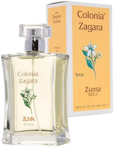 Profumi Zuma - Colonia Hombre y Muje Perfume Zagara Zuma Spray - La Fragancia Histórica desde 1943 que Despierta la Frescura de la Flor de Azahar - Made in Sicily (Zagara Zuma 100 ml)