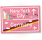 DankeDir! New York City Schild rosa Geschenk für sie - Amerika Reise süße Deko NYC Fans Wanddeko Türschild Mädchen Wohnung Geschenkidee Geburtstagsgeschenk beste Freundin Party Deko