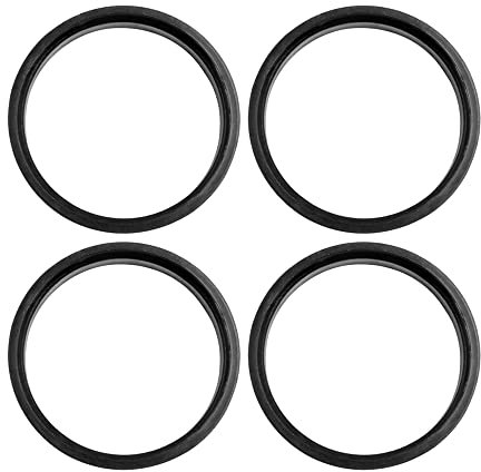 sourcing map 4 x Zentrierringe 73,1 auf 66,6 mm Kunststoff Radnaben Zentrierring für Radnabe Schwarz