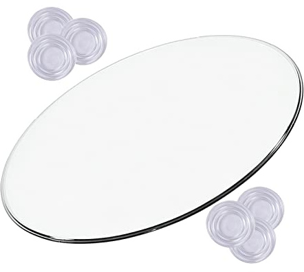 Tablero De Vidrio Redondas - 8 Mm De Espesor,Cristal Redondo Tablero De Mesa Templado,Resistencia A Altas Temperaturas,Vidrio Templado,Se Utiliza En La Mesa De Té De La Sala De Estar ( Color : Clear ,