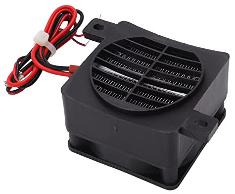 Air Heater, PTC Ceramic Heating DC12V 50W Constant Temp Reinforced Nylon Shell PTC Air Heater Insulation Temperature 2.4 X 2.4 X 1.7in Car Fan Heater for Car Small Space